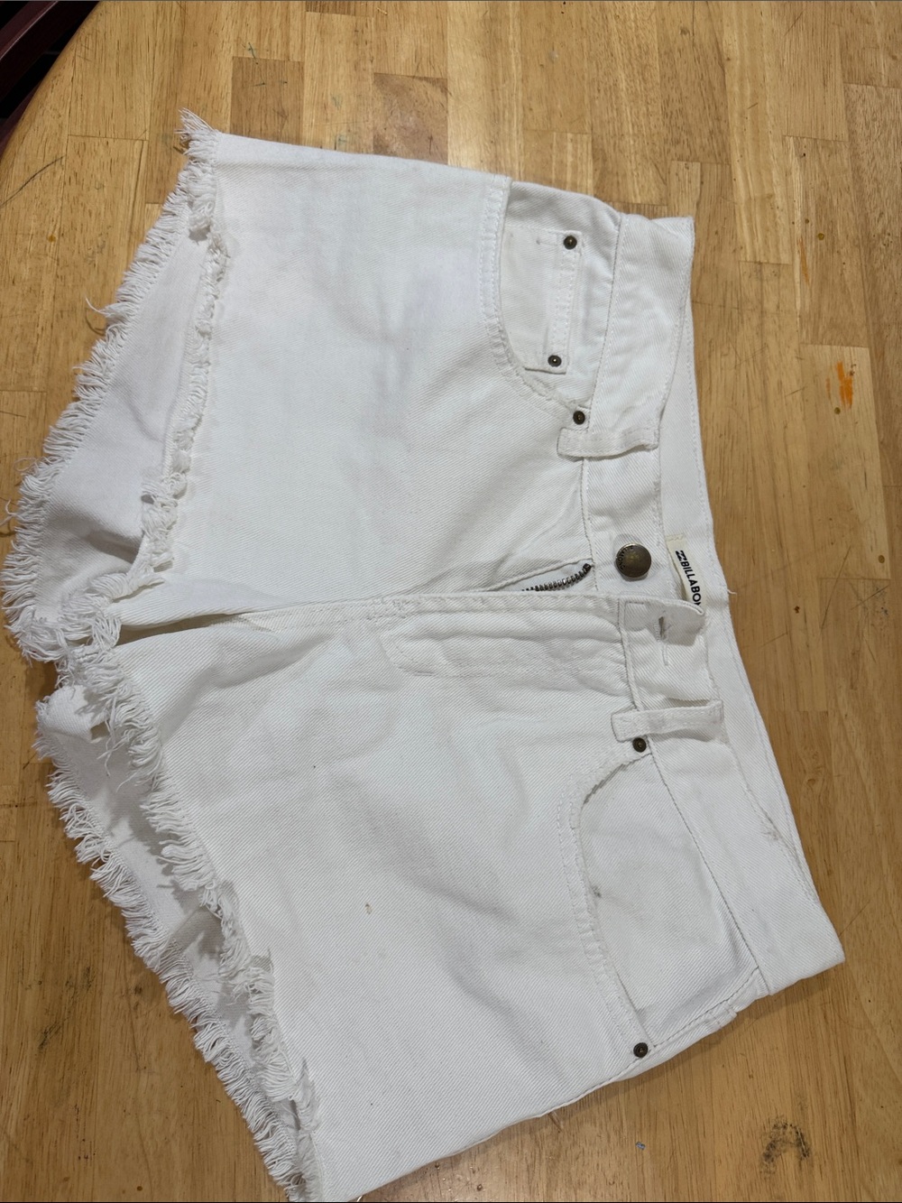 White Frayed Hem Women's Jean Shorts